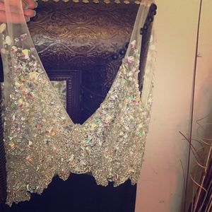 Long sequin/rhinestone dress
